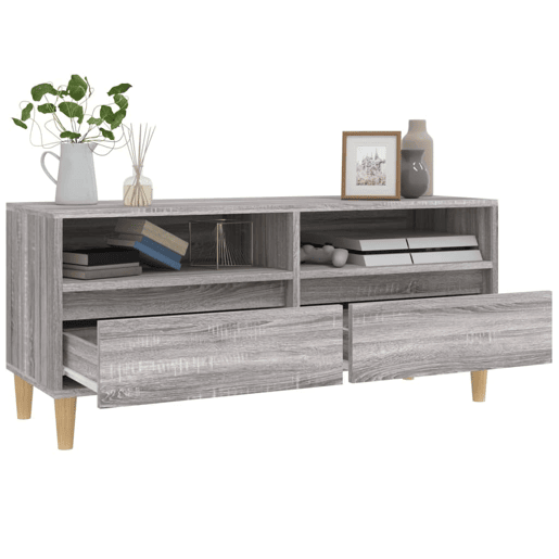 Móvel de TV - Modulo de TV - Armário de TV 100x34,5x44,5 cm derivados madeira cinzento sonoma