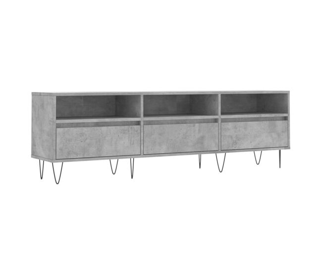 Mueble tv - mesa de tv madera contrachapada gris hormigón 150x30x44,5 cm