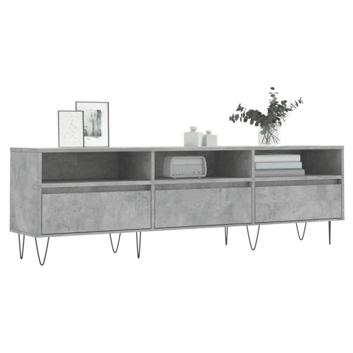 Móvel de TV - Modulo de TV - Armário de TV 150x30x44,5 cm derivados de madeira cinza cimento