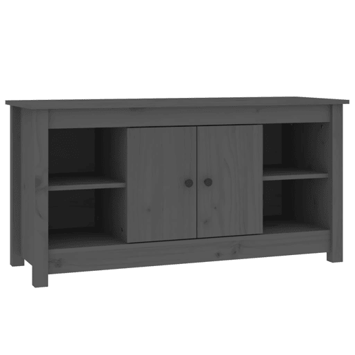 Móvel de TV - Modulo de TV - Armário de TV 103x36,5x52 cm madeira de pinho maciça cinzento