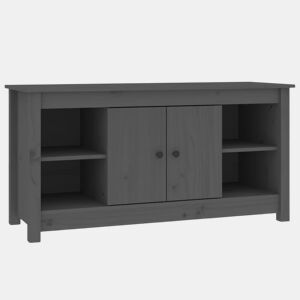 Móvel de TV - Modulo de TV - Armário de TV 103x36,5x52 cm madeira de pinho maciça cinzento
