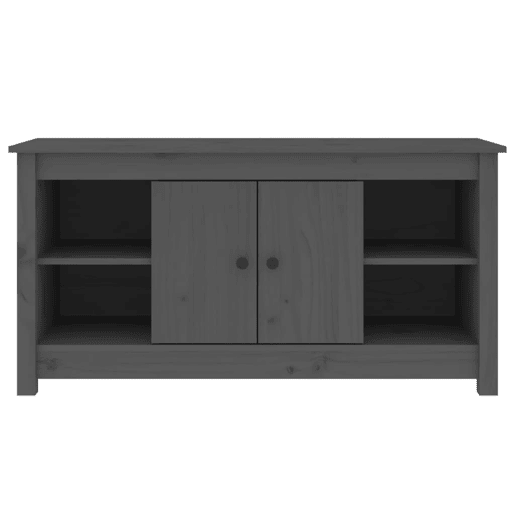 Móvel de TV - Modulo de TV - Armário de TV 103x36,5x52 cm madeira de pinho maciça cinzento