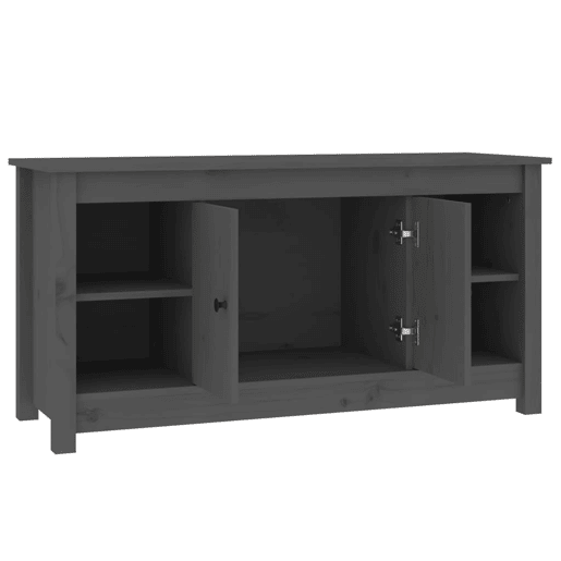 Móvel de TV - Modulo de TV - Armário de TV 103x36,5x52 cm madeira de pinho maciça cinzento