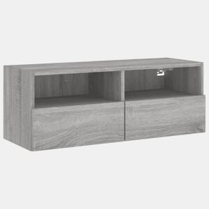 Móvel de parede p TV - Armário de TV 80x30x30cm derivados madeira cinza sonoma