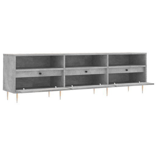Móvel de TV - Modulo de TV - Armário de TV 150x30x44,5 cm derivados de madeira cinza cimento