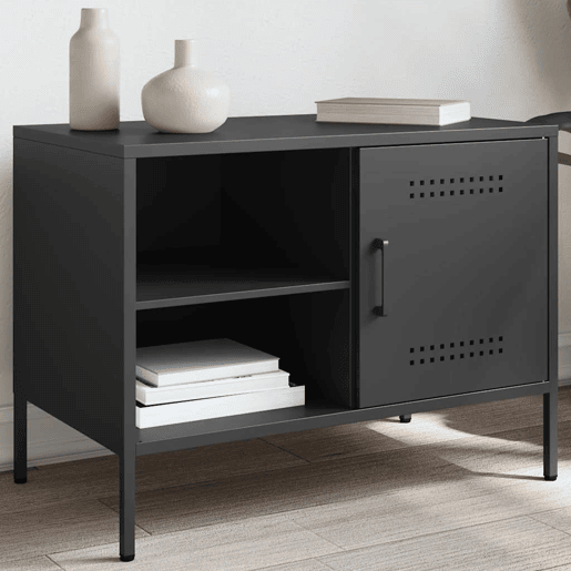 Móvel de TV - Modulo de TV - Armário de TV 68x39x50,5 cm aço preto