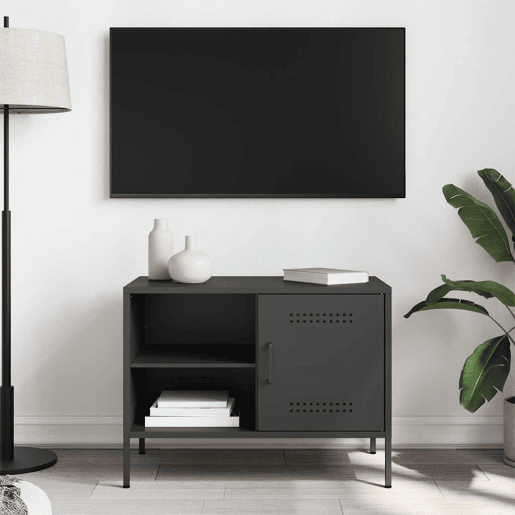 Móvel de TV - Modulo de TV - Armário de TV 68x39x50,5 cm aço preto