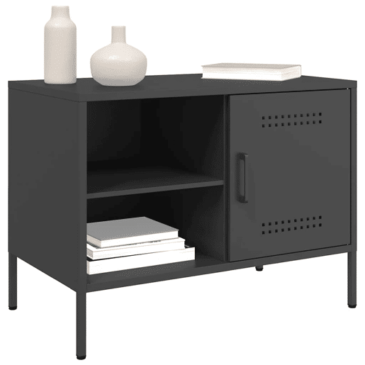 Móvel de TV - Modulo de TV - Armário de TV 68x39x50,5 cm aço preto