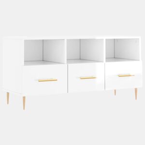 Móvel para TV - Móvel de TV - Armário de TV 102x36x50 cm derivados madeira branco brilhante