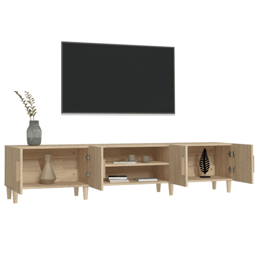 Móvel de TV - Modulo de TV - Armário de TV 180x31,5x40 cm derivados de madeira carvalho sonoma