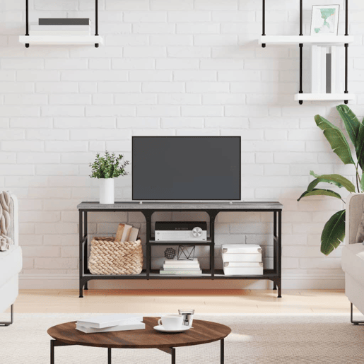 Móvel de TV - Modulo de TV - Armário de TV 100x35x45cm derivados de madeiraferro cinza sonoma