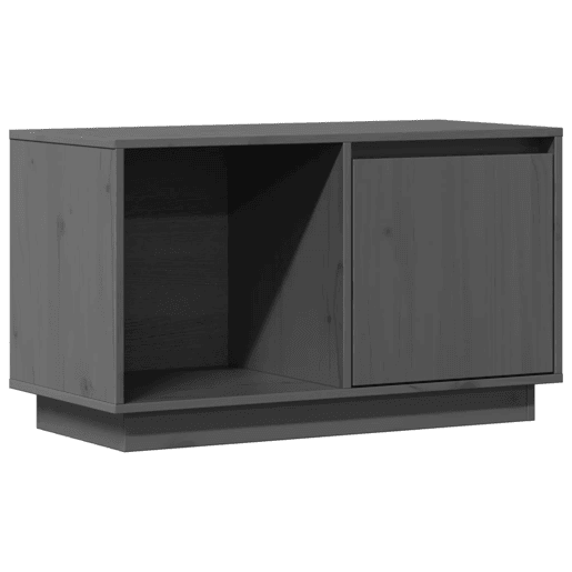 Móvel de TV - Modulo de TV - Armário de TV 74x35x44 cm madeira de pinho maciça cinzento
