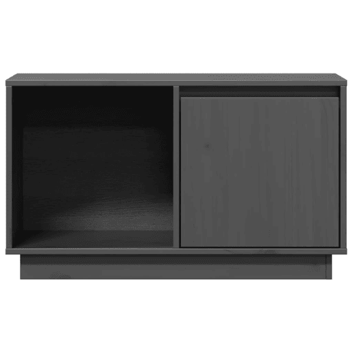 Móvel de TV - Modulo de TV - Armário de TV 74x35x44 cm madeira de pinho maciça cinzento