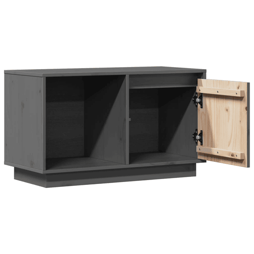 Móvel de TV - Modulo de TV - Armário de TV 74x35x44 cm madeira de pinho maciça cinzento