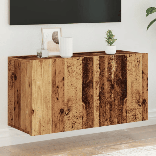 Móvel de parede para TV - Armário de TV 80x30x41 cm madeira velha