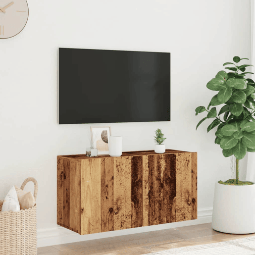 Móvel de parede para TV - Armário de TV 80x30x41 cm madeira velha