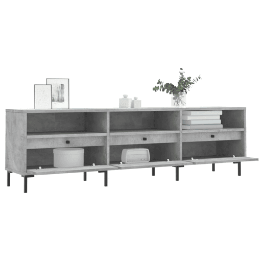 Móvel de TV - Modulo de TV - Armário de TV 150x30x44,5 cm derivados de madeira cinza cimento
