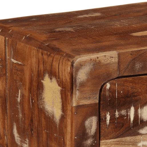 Armário de TV - Móvel de TV para parede 100x32x25cm madeira recuperada maciça