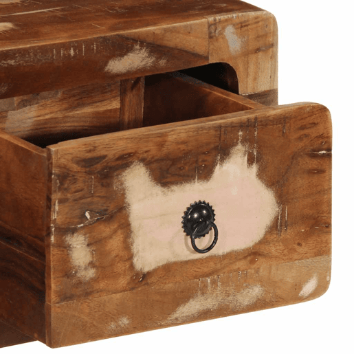 Armário de TV - Móvel de TV para parede 100x32x25cm madeira recuperada maciça
