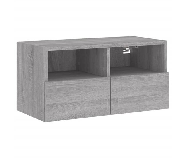 Mueble de pared tv - mesa de tv madera de ingeniería sonoma gris 60x30x30 cm
