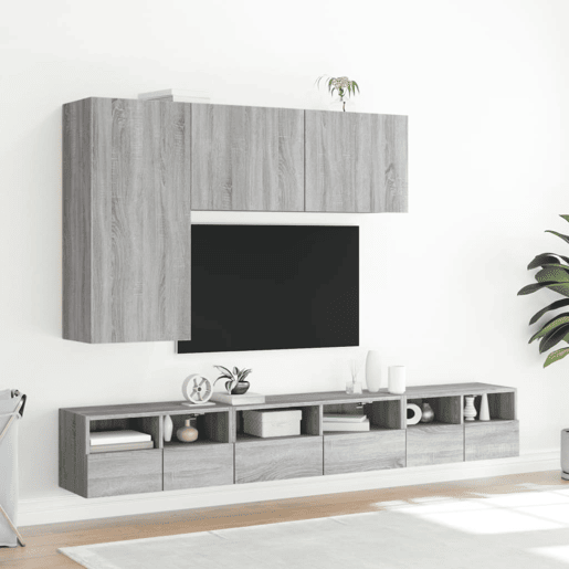 Móvel de parede p TV - Armário de TV 60x30x30cm derivados madeira cinza sonoma
