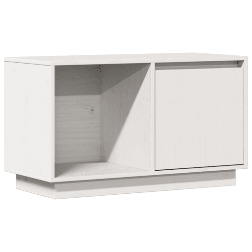 Móvel de TV - Modulo de TV - Armário de TV 74x35x44 cm madeira de pinho maciça branco