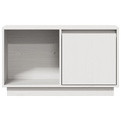 Móvel de TV - Modulo de TV - Armário de TV 74x35x44 cm madeira de pinho maciça branco