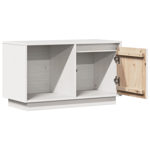 Móvel de TV - Modulo de TV - Armário de TV 74x35x44 cm madeira de pinho maciça branco