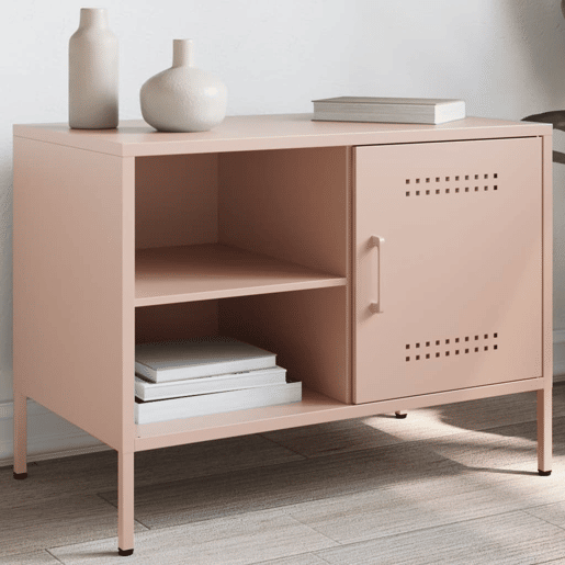 Móvel de TV - Modulo de TV - Armário de TV 68x39x50,5 cm aço rosa