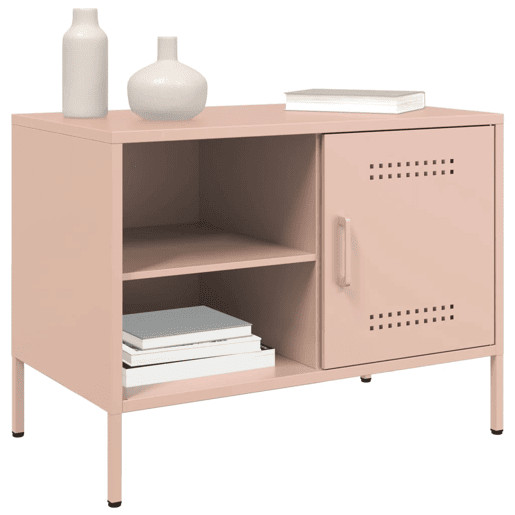 Móvel de TV - Modulo de TV - Armário de TV 68x39x50,5 cm aço rosa