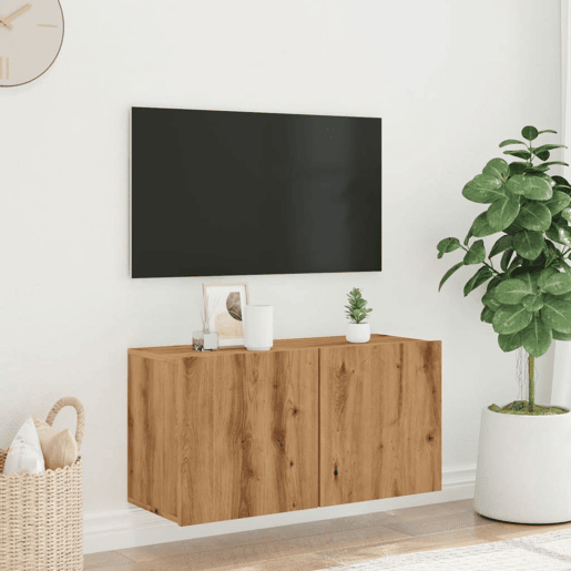 Móvel de parede para TV - Armário de TV 80x30x41 cm carvalho artisiano