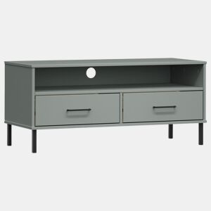 Móvel de TV - Modulo de TV - Armário de TV c pernas de metal OSLO pinho maciço cinzento