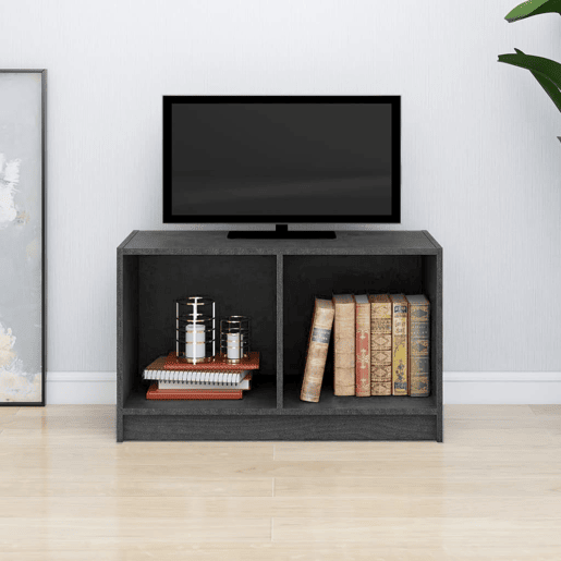 Móvel de TV - Modulo de TV - Armário de TV 70x33x42 cm madeira de pinho maciça cinzento