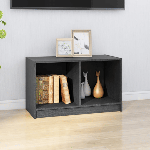 Móvel de TV - Modulo de TV - Armário de TV 70x33x42 cm madeira de pinho maciça cinzento