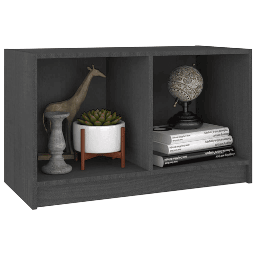 Móvel de TV - Modulo de TV - Armário de TV 70x33x42 cm madeira de pinho maciça cinzento