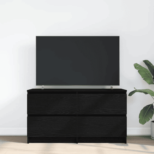 Móvel de TV - Modulo de TV - Armário de TV 100x35x54 cm madeira processada preto