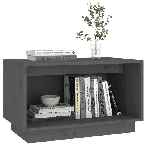 Móvel de TV - Modulo de TV - Armário de TV 60x35x35 cm madeira de pinho maciça cinza