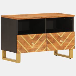 Móvel de TV - Modulo de TV - Armário de TV 70x33,5x46 cm mangueira maciça castanho e preto