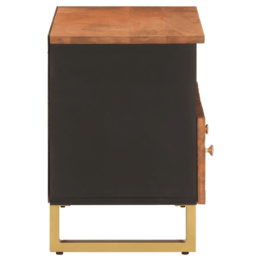 Móvel de TV - Modulo de TV - Armário de TV 70x33,5x46 cm mangueira maciça castanho e preto