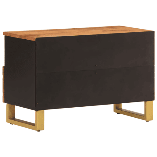 Móvel de TV - Modulo de TV - Armário de TV 70x33,5x46 cm mangueira maciça castanho e preto