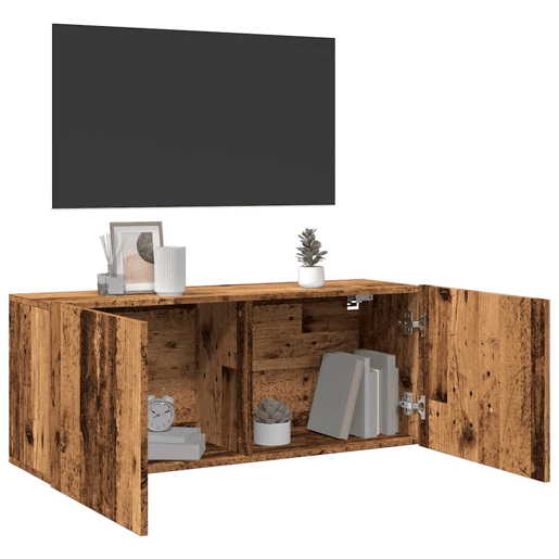 Móvel de parede para TV - Armário de TV 100x30x41 cm madeira velha