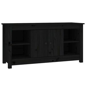 Móvel de TV - Modulo de TV - Armário de TV 103x36,5x52 cm madeira de pinho maciça preto