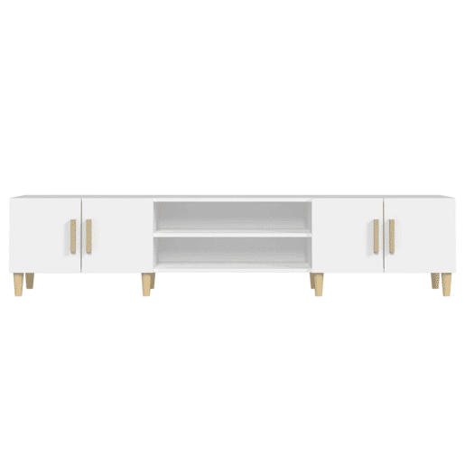 Móvel p TV, Armário de TV 180x31,5x40 cm derivados de madeira branco