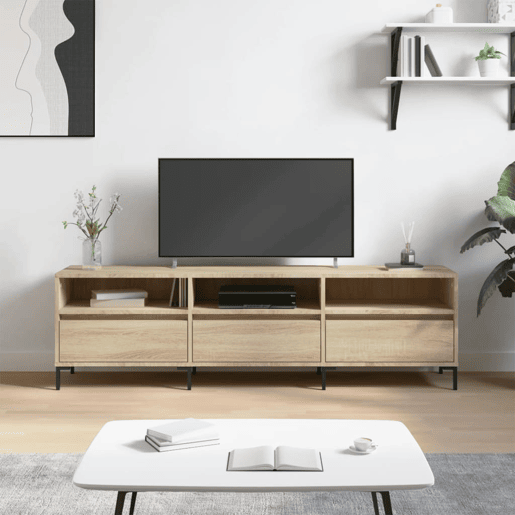 Móvel de TV - Modulo de TV - Armário de TV 150x30x44,5 cm derivados de madeira carvalho sonoma