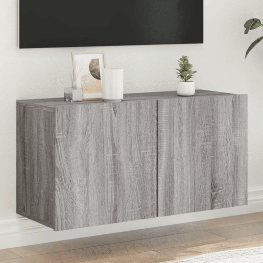 Móvel de parede para TV - Armário de TV 80x30x41 cm cinzento sonoma