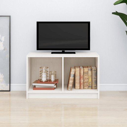 Móvel de TV - Modulo de TV - Armário de TV 70x33x42 cm madeira de pinho maciça branco