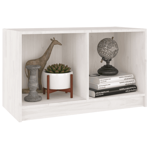 Móvel de TV - Modulo de TV - Armário de TV 70x33x42 cm madeira de pinho maciça branco