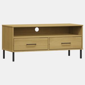 Móvel de TV - Modulo de TV - Armário de TV c pernas de metal pinho maciço OSLO castanho