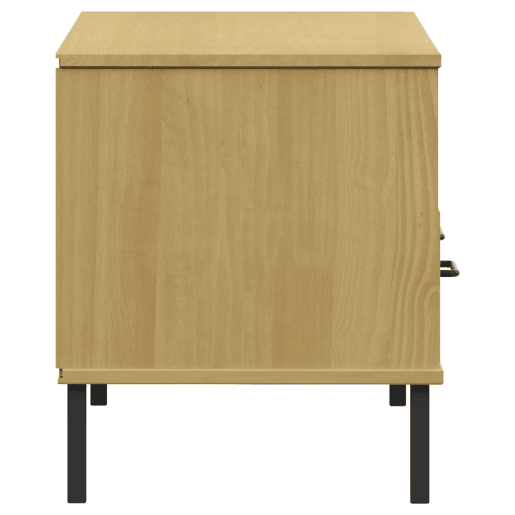 Móvel de TV - Modulo de TV - Armário de TV c pernas de metal pinho maciço OSLO castanho