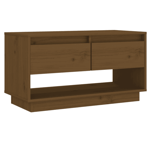 Móvel de TV - Modulo de TV - Armário de TV 74x34x40 cm madeira de pinho maciça castanho mel